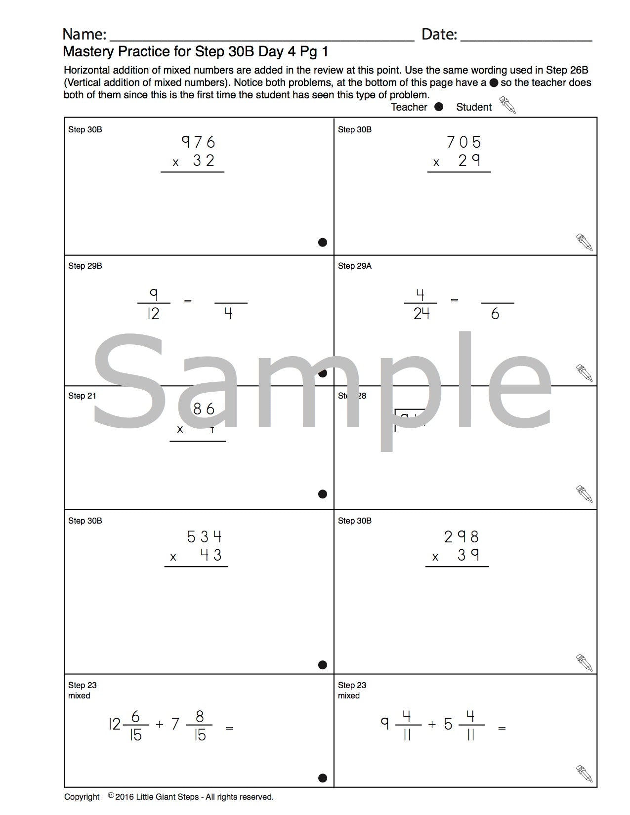 Visual Circle Math – Additional Mastery Practice Pages Download Only