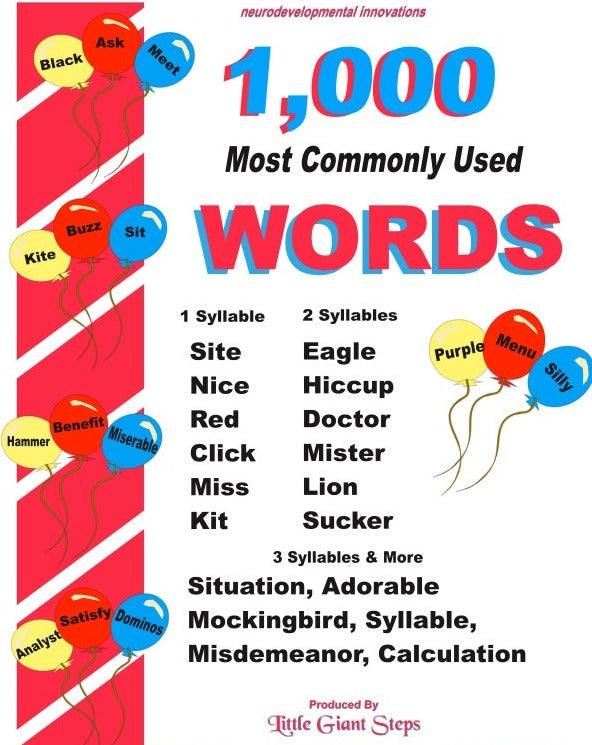 1000 Most Commonly Used Words!