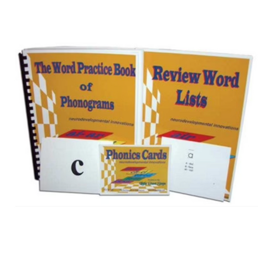 Phonics Set - Phonograms Practice Book, Review Word Book + Flash Cards