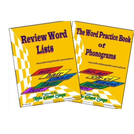 Phonics Word Practice Book of Phonograms & Review Word Lists Book