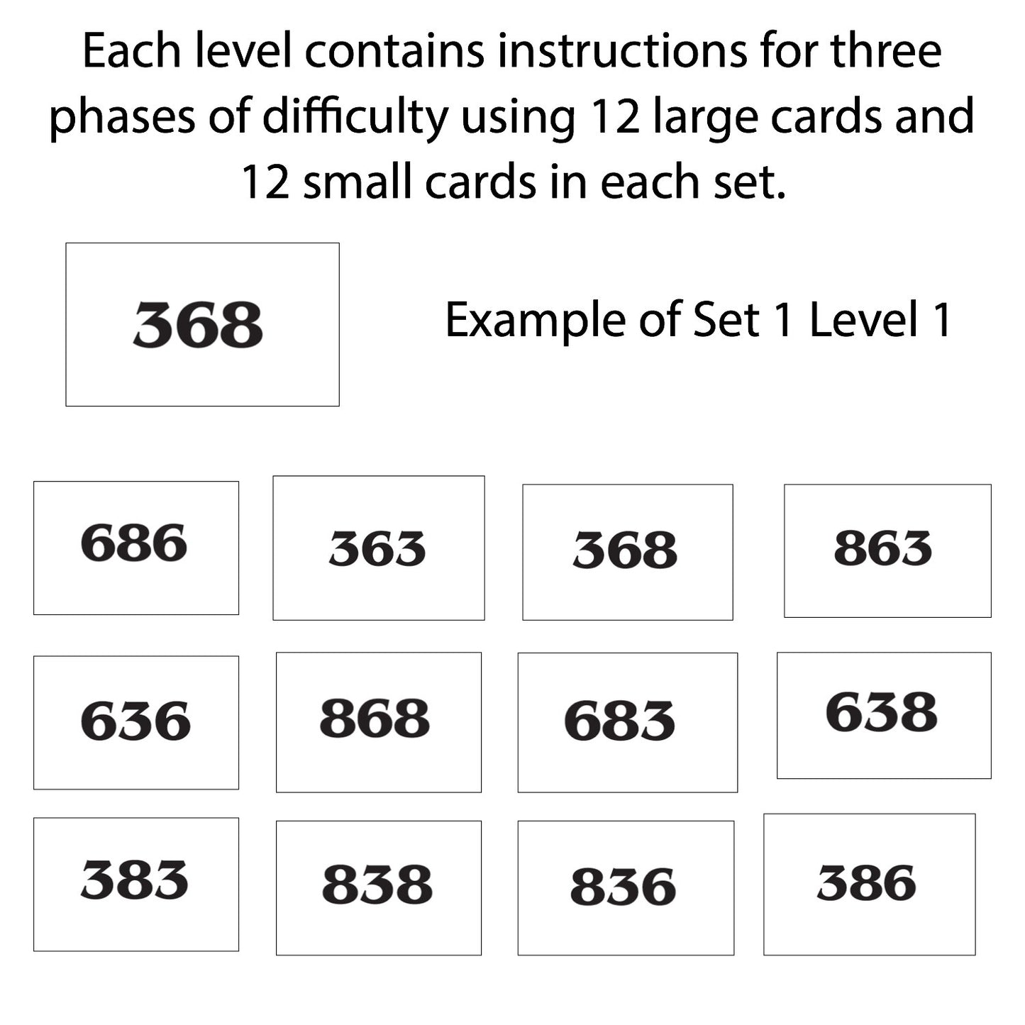 Visual Discrimination Game - Select Level 1 - 10