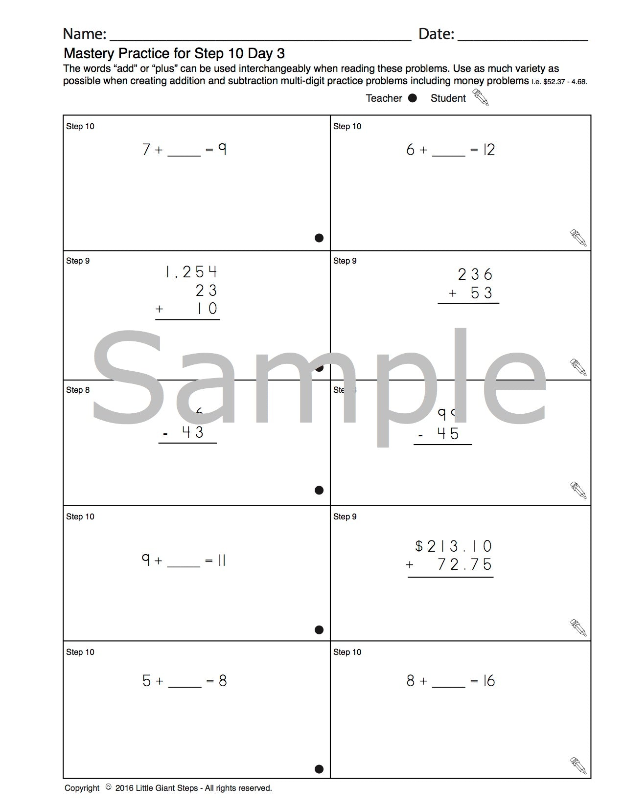 Visual Circle Math – Additional Mastery Practice Pages Download & Printed