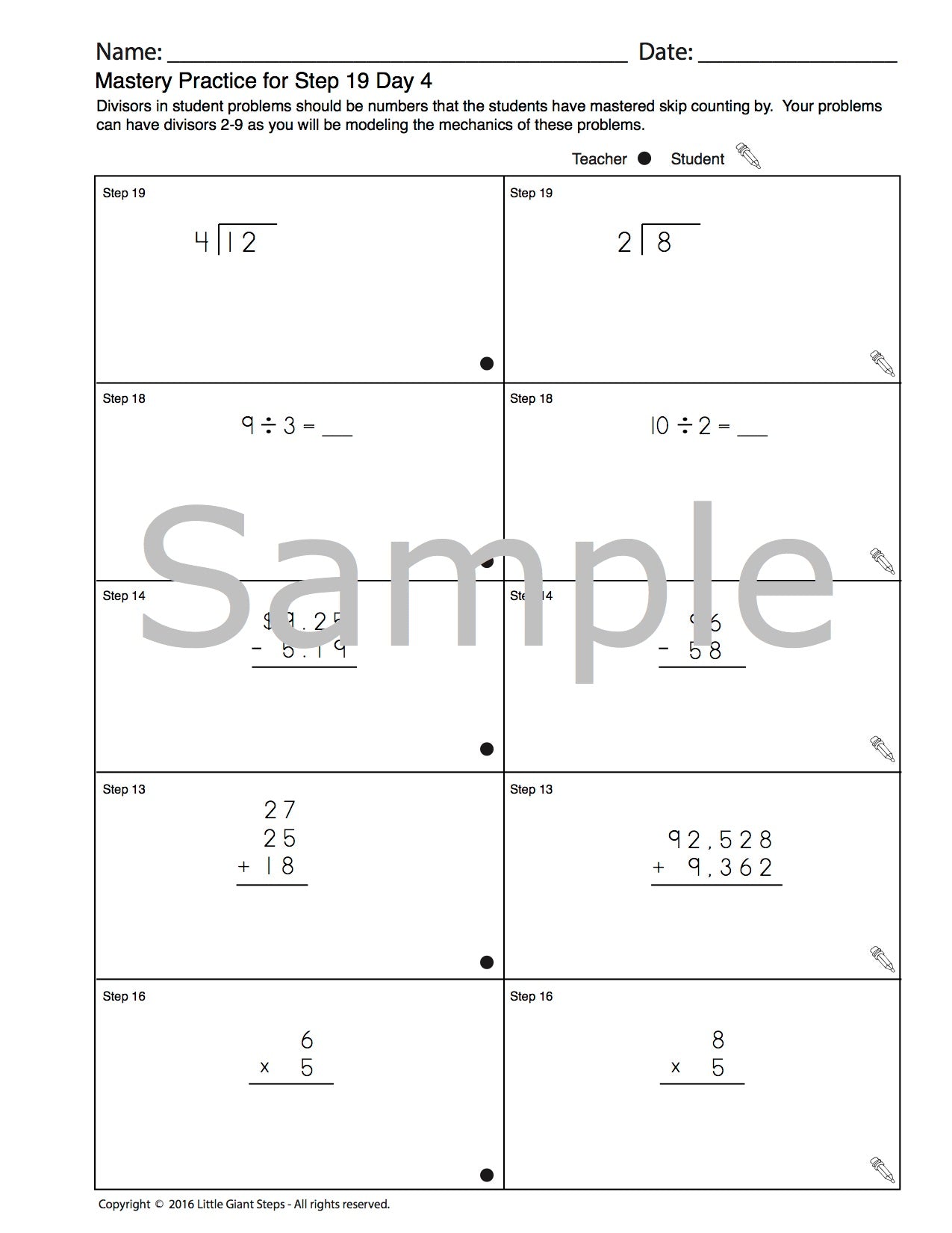 Visual Circle Math – Additional Mastery Practice Pages Download & Printed