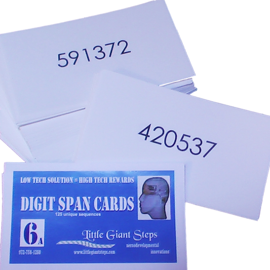 Digit Span Cards
